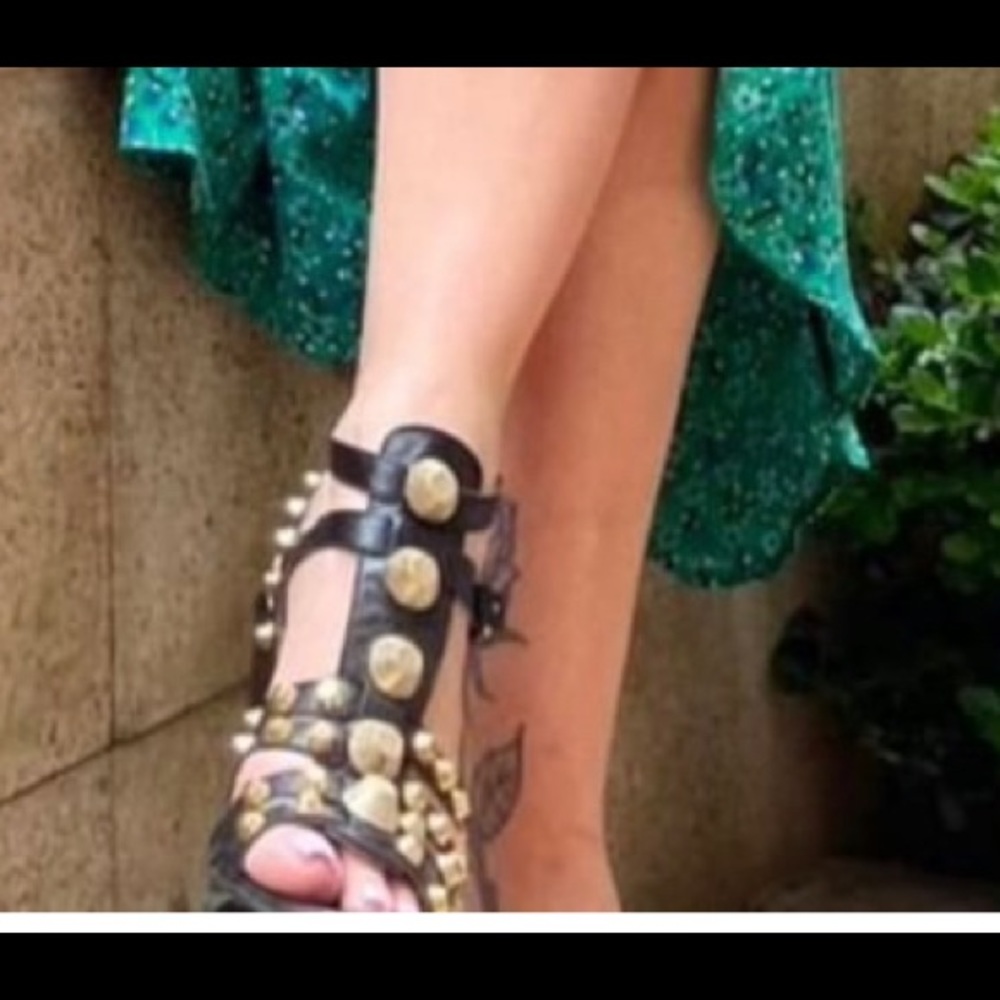 Balenciaga studded wedges size 8